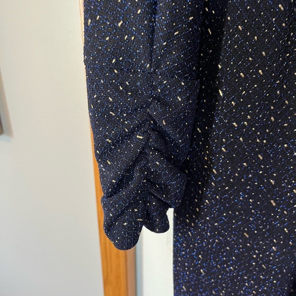 Eliza J Blue Sheath Dress with Bishop Sleeves - Picture 2 of 6